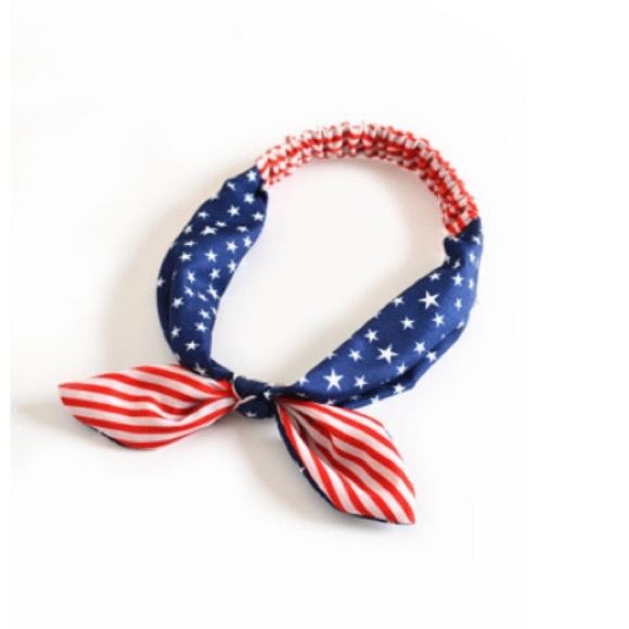 ☀️Stars and Stripes Bow Headband☀️ - Picture 1 of 7